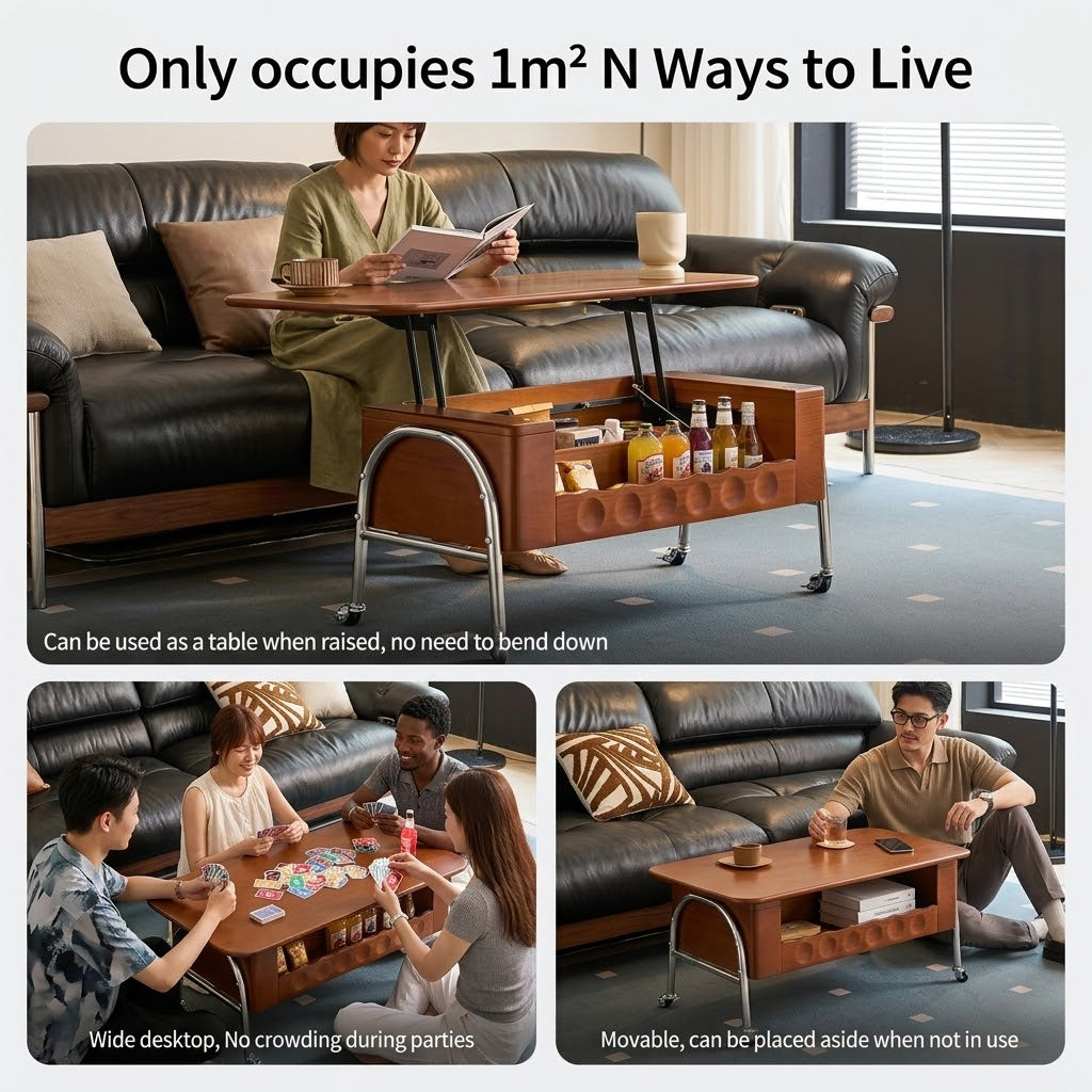 TopFlip Hidden Storage Lift Top Coffee Table - Image 7