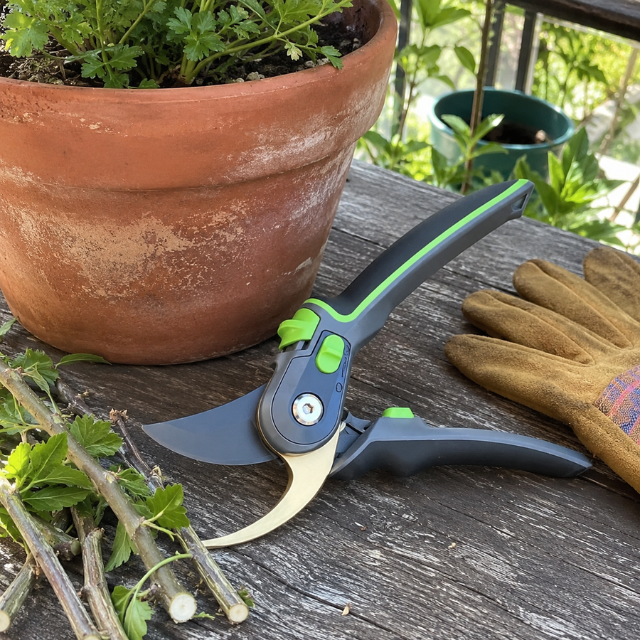 Snap Through Ratchet Pruning Shears