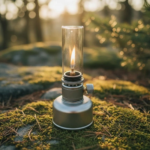 Mini Gas Flame Torch Table Lamp - Image 0