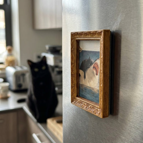 Cat vs Shark Fridge Magnet - Image 0