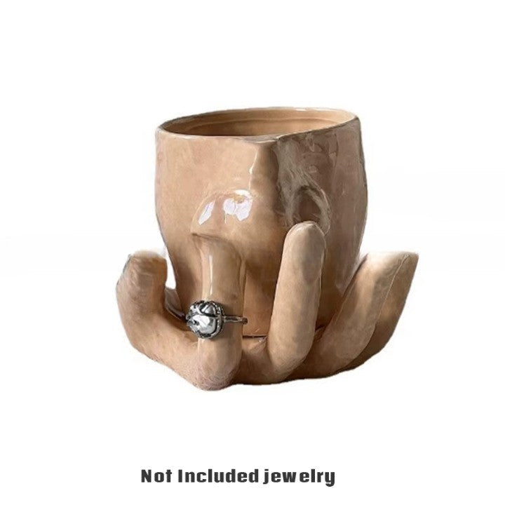 Artistic Hand Grip Base Unique Coffee Mug - Image 6