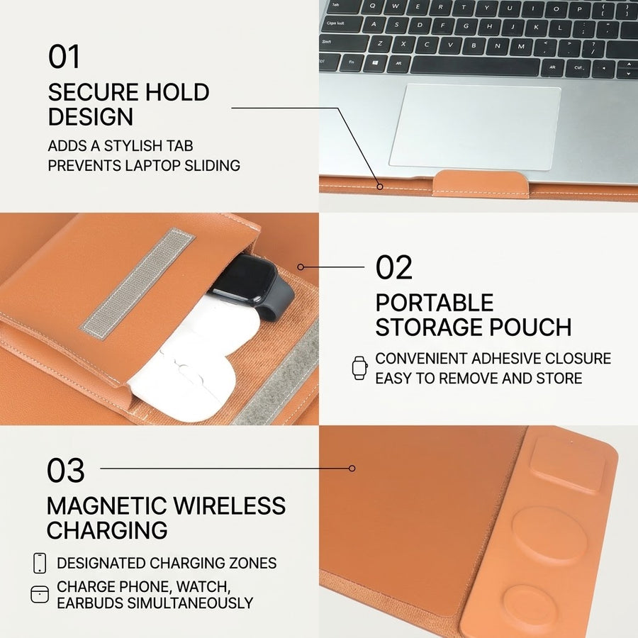 Anywhere Office Laptop Sleeve Stand Case