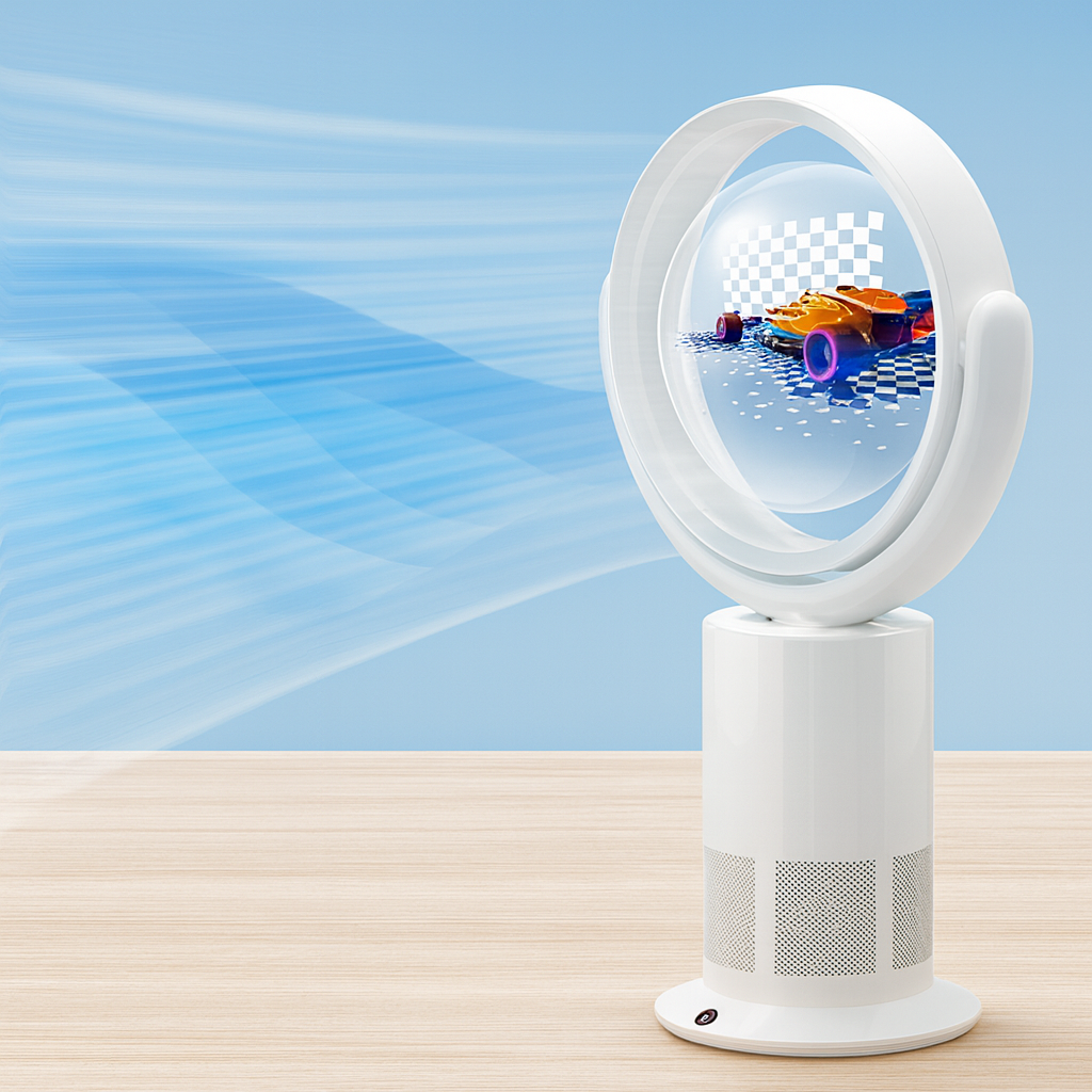 Hyper Flow 3D Hologram Bladeless Fan Projector - Image 0