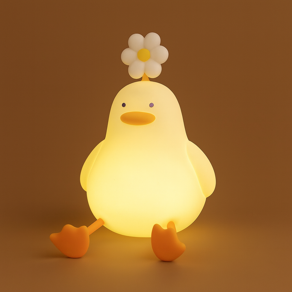 Cute Flower Duck Phone Holder Night Lamp - Image 0