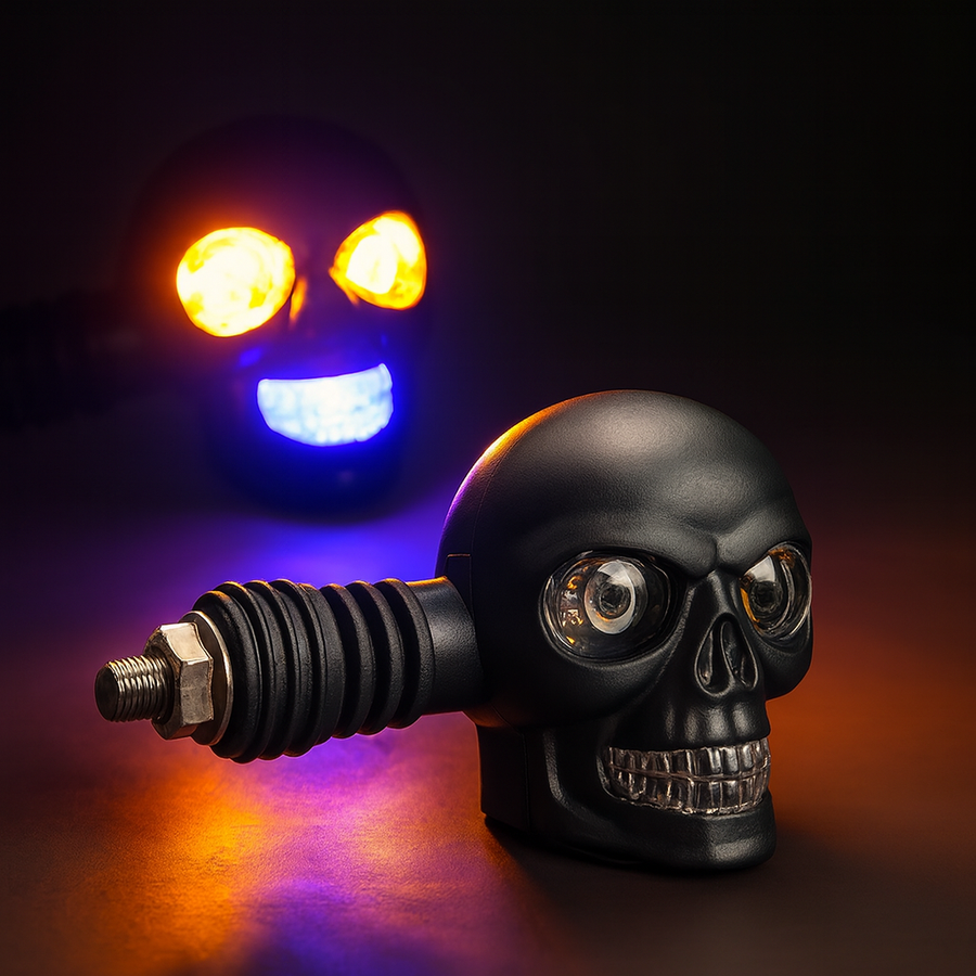 Scary Skull LED Motorcycle Signal Indicator Light - Image 0