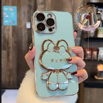 3D BunnyKorean Style Mirror iPhone Case