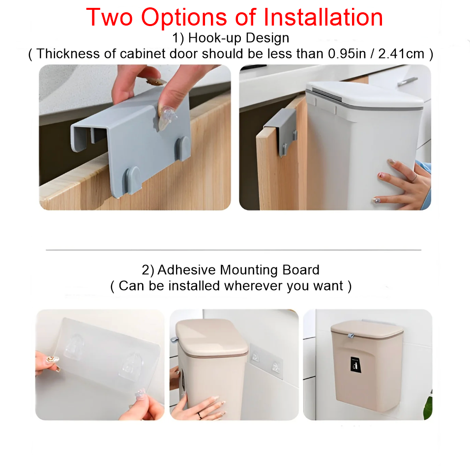 Wall-Mounted Smart Lid Trash Can - Image 2