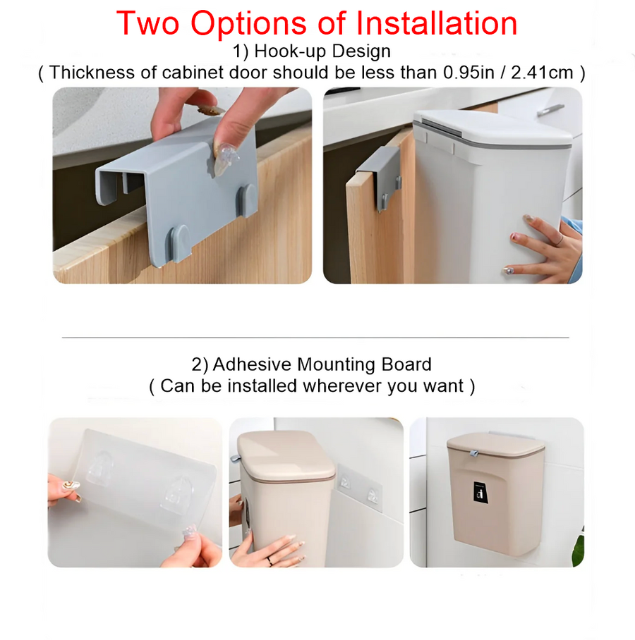 Wall-Mounted Smart Lid Trash Can - Image 4