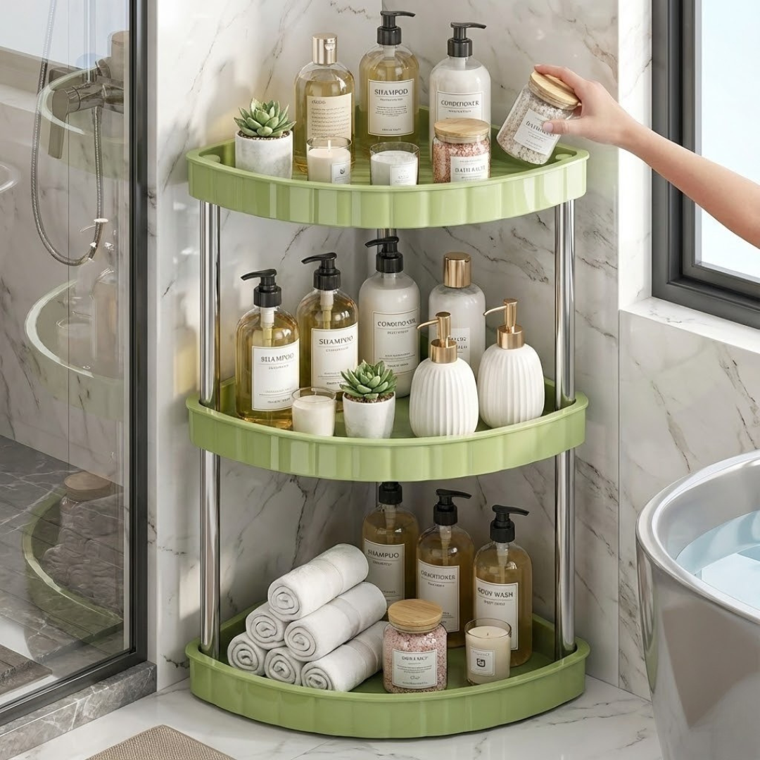 Bathroom Space-Saver Corner Organizer Rack - Image 3