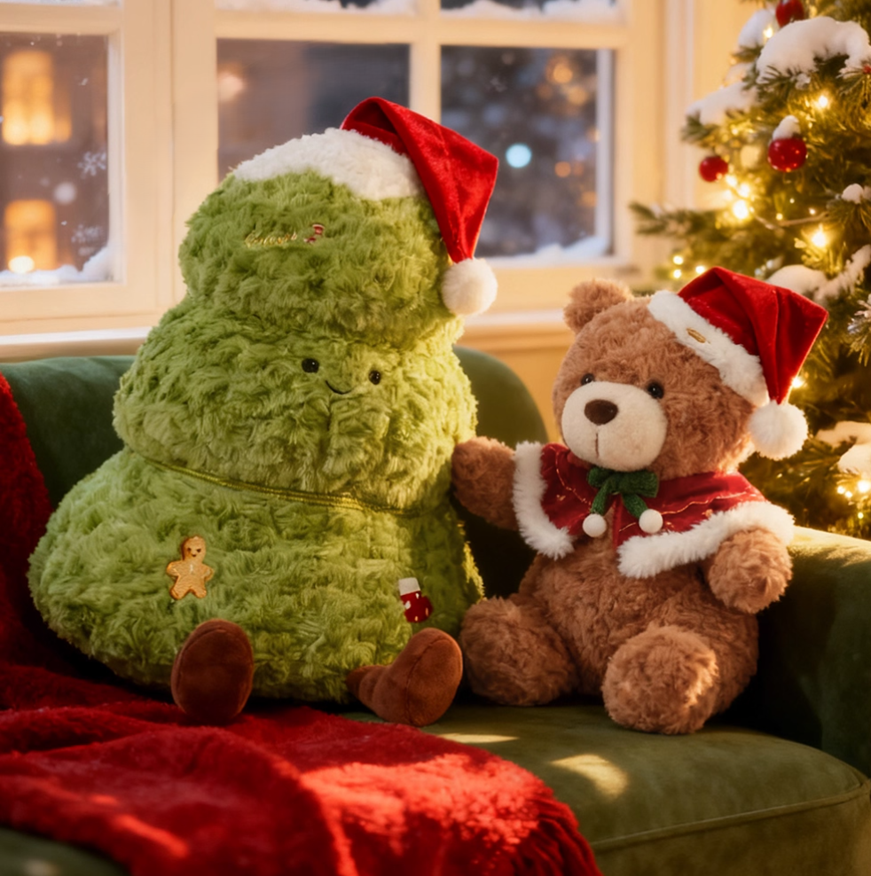 Hidden Surprise Christmas Tree Plush Bear - Image 3