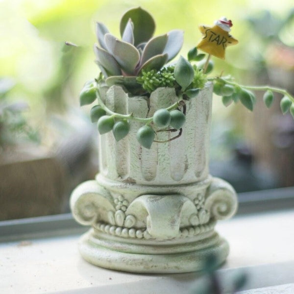 Mini Retro Rome Column Flower Pots - Image 3