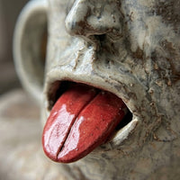 Tongue-Out Face Handmade Ceramic Mug - Image 2