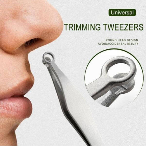 Nose Hair Round Tip Trimming Tweezers - Image 0
