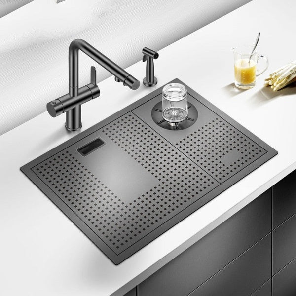 Elegant Black Nano Smart Kitchen Sink