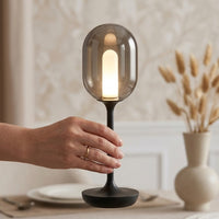 Oval Glow Glass LED Table Lamp - Image 2