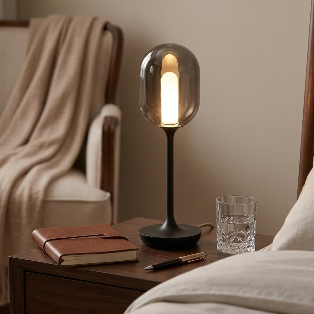 Oval Glow Glass LED Table Lamp - Image 4