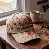 I'm Fine Not My Blood Funny Hat - Image 2