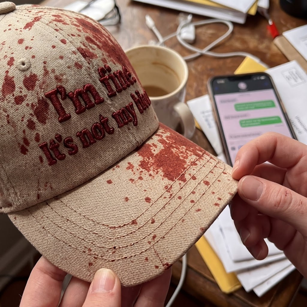 I'm Fine Not My Blood Funny Hat - Image 7