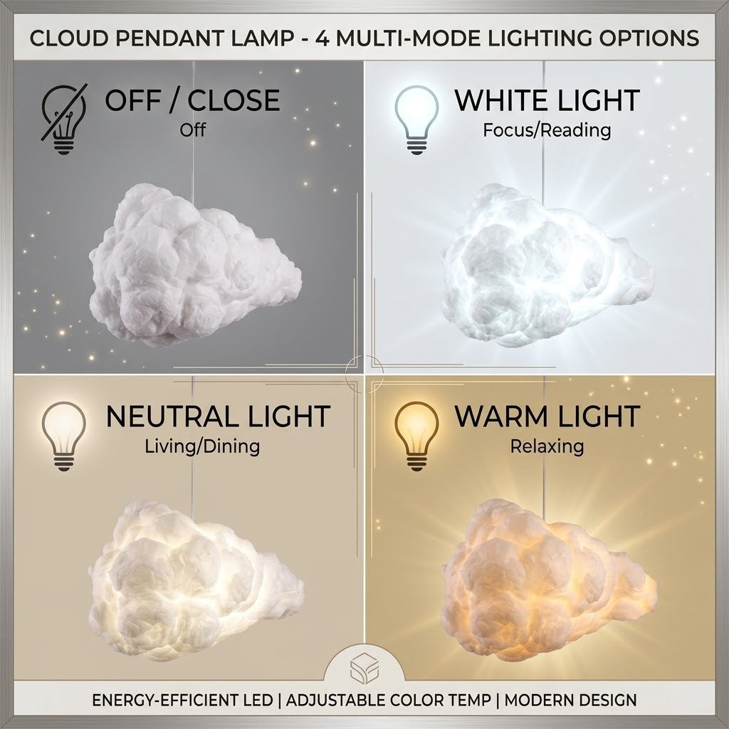 Fluffy Cloud Pendant LED Lamp - Image 2