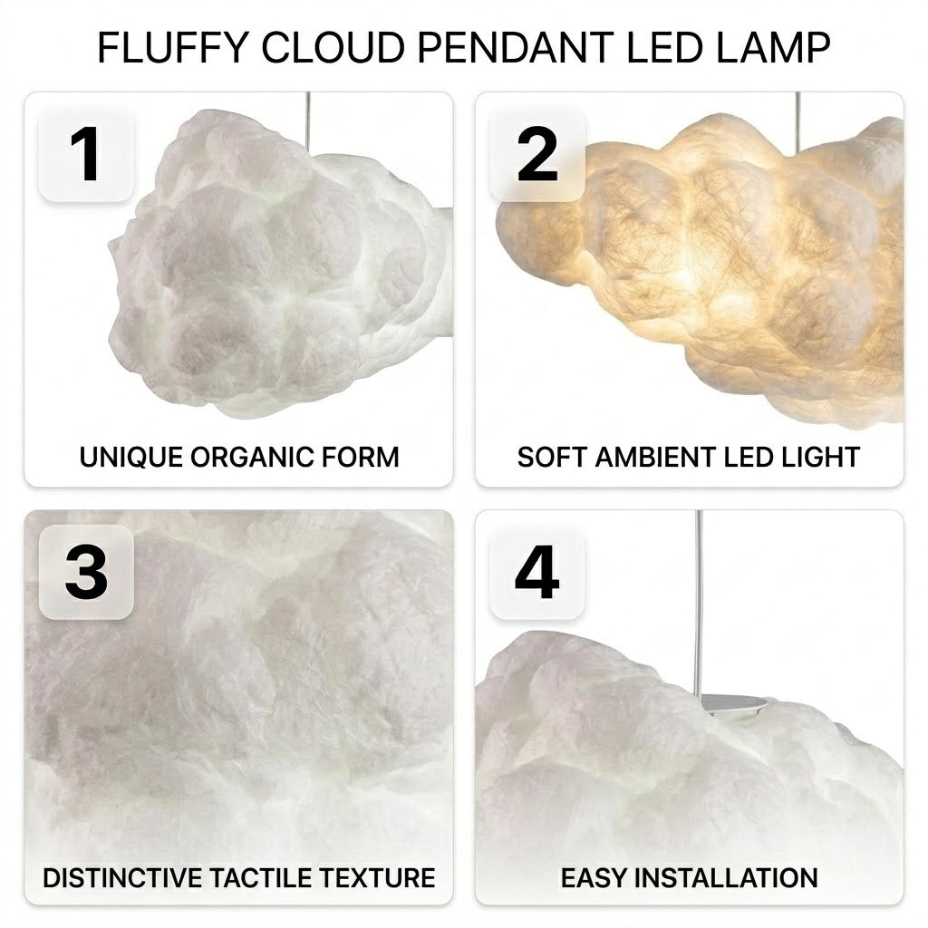 Fluffy Cloud Pendant LED Lamp - Image 7