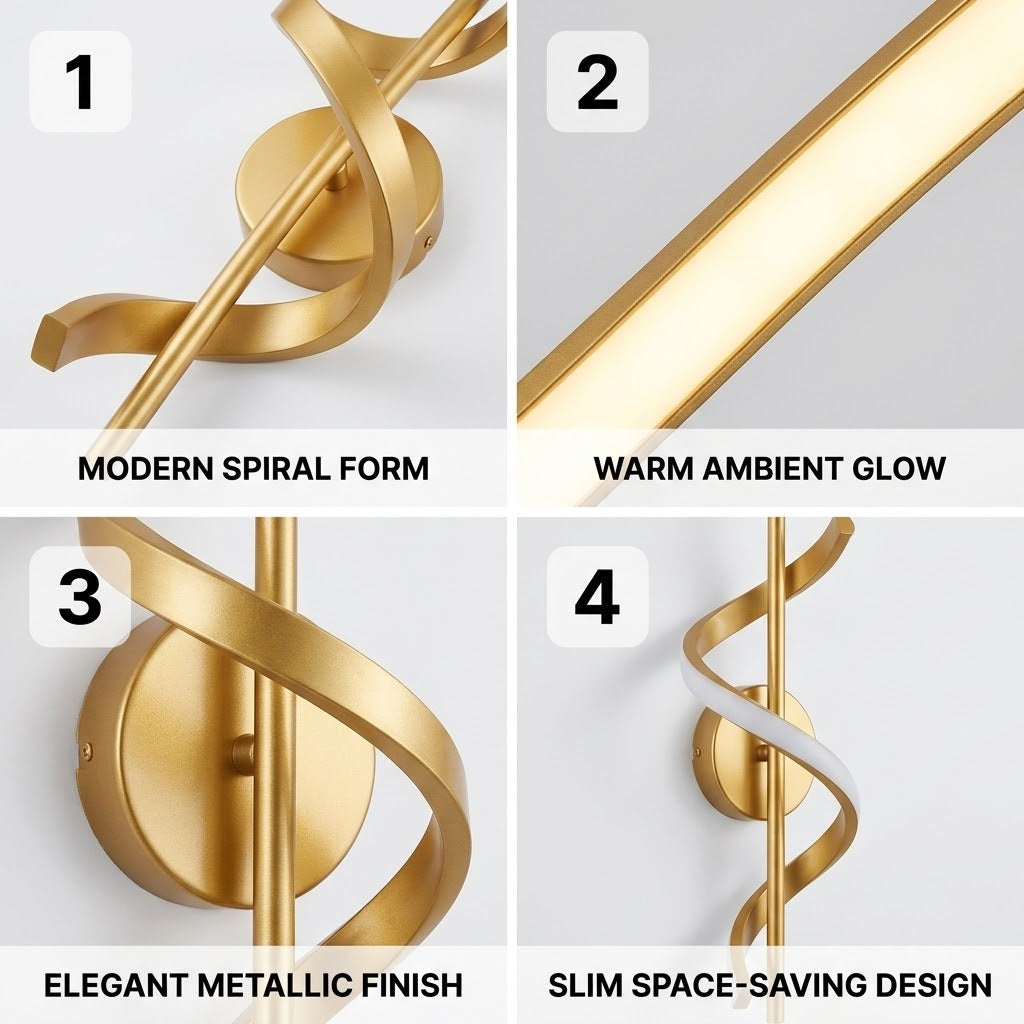 Spiral Minimal Ambient LED Wall Lamp - Image 5