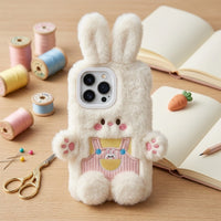 3D Cartoon Fluffy Bunny Cute iPhone Case - Image 2