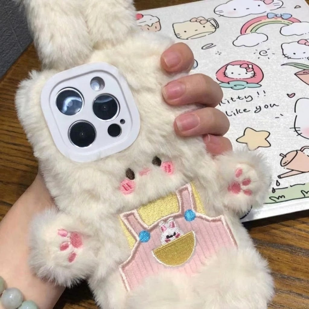 3D Cartoon Fluffy Bunny Cute iPhone Case - Image 5