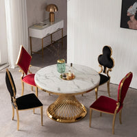 Luxury Stainless Steel Game Cards Dining Chair - Image 9