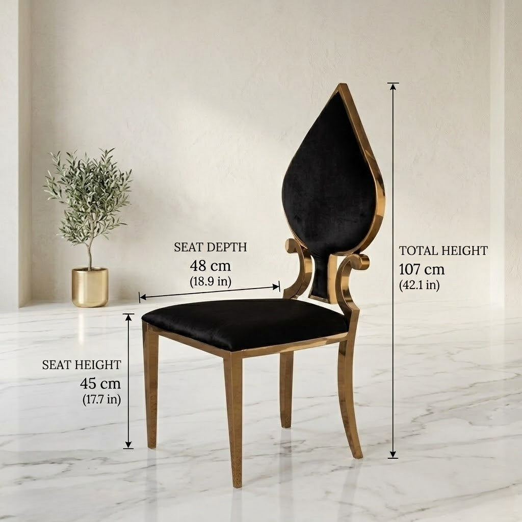 Luxury Stainless Steel Game Cards Dining Chair - Image 7