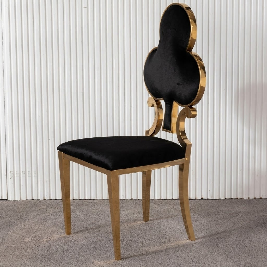 Luxury Stainless Steel Game Cards Dining Chair - Image 11
