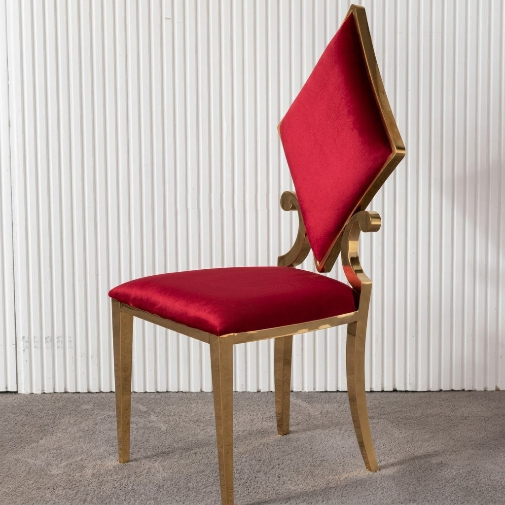 Luxury Stainless Steel Game Cards Dining Chair - Image 10