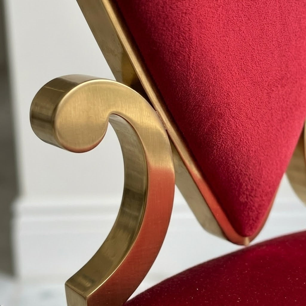 Luxury Stainless Steel Game Cards Dining Chair - Image 4