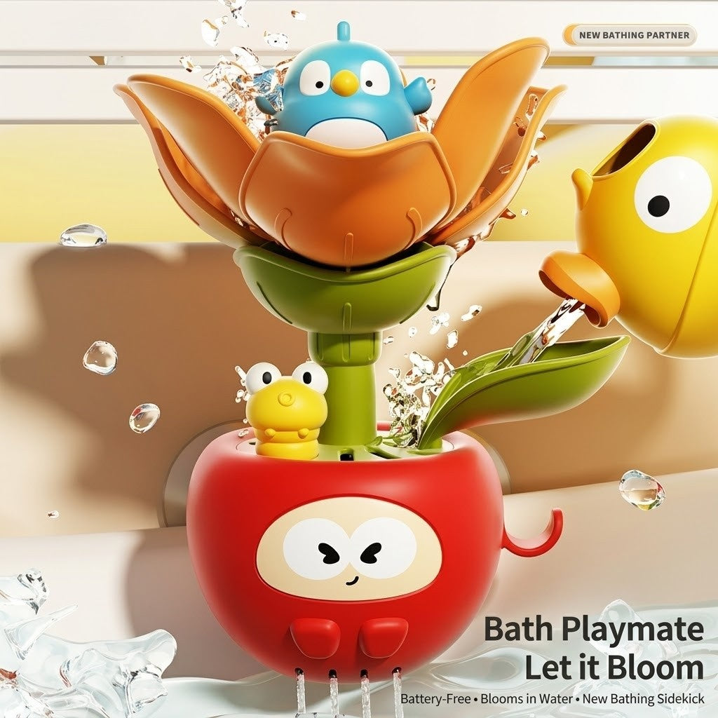 Happy Flower Baby Bath Water Sprinkler Toy - Image 4