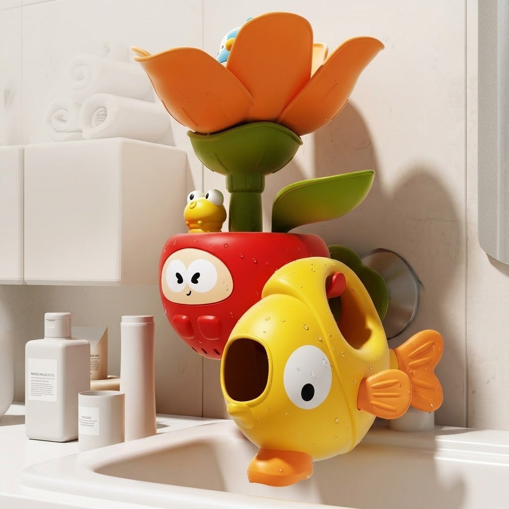 Happy Flower Baby Bath Water Sprinkler Toy - Image 1