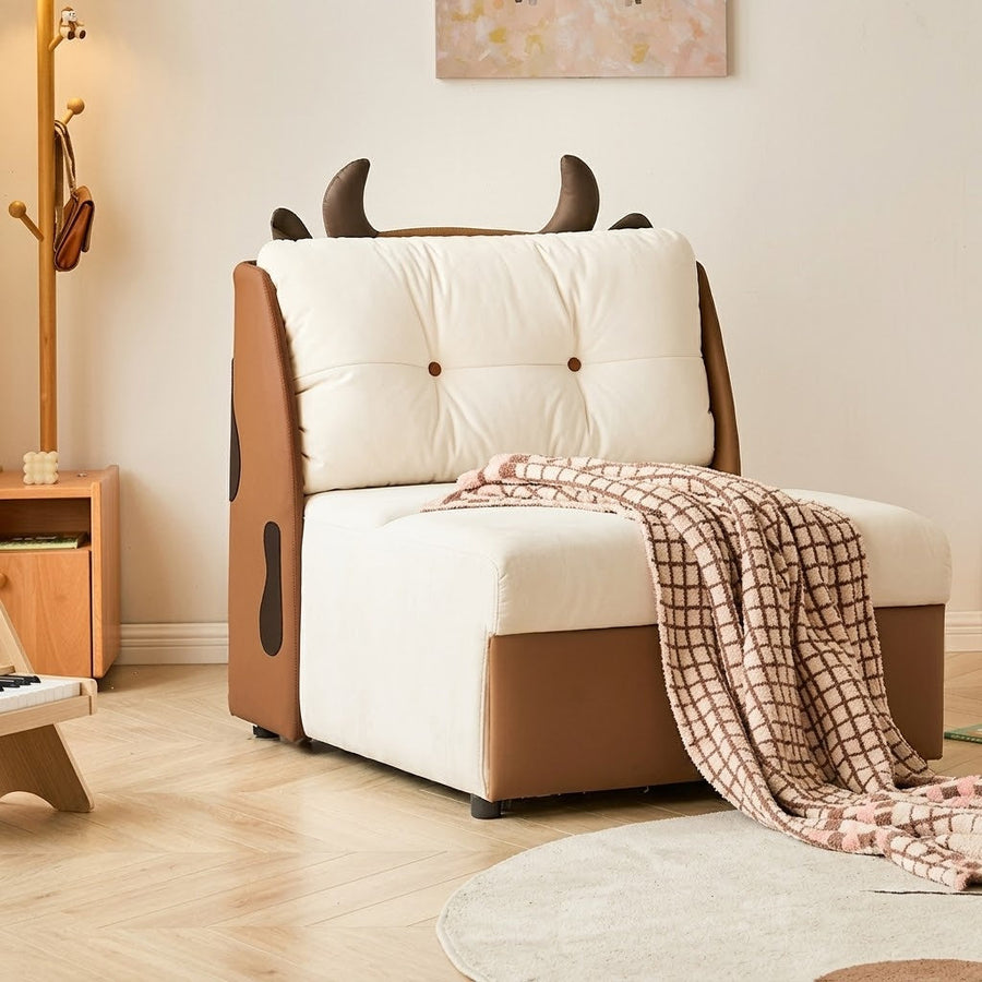 DairyDream Cute Tufted Convertible Lounge Sofa Bed - Image 0