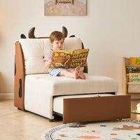 DairyDream Cute Tufted Convertible Lounge Sofa Bed - Image 8