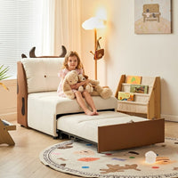 DairyDream Cute Tufted Convertible Lounge Sofa Bed - Image 1