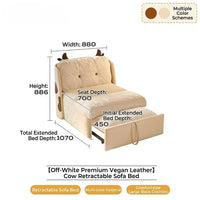 DairyDream Cute Tufted Convertible Lounge Sofa Bed - Image 3