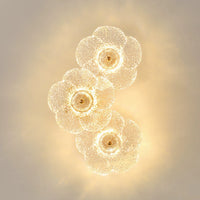 Fiorella Textured Glass Flower Wall Sconce Lamp - Image 1