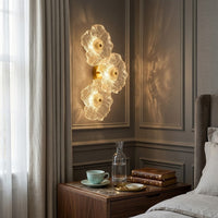 Fiorella Textured Glass Flower Wall Sconce Lamp - Image 5