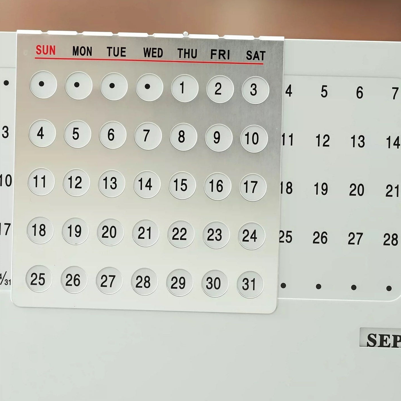 Aluminum Rotating Dial Perpetual Desk Calendar - Image 2