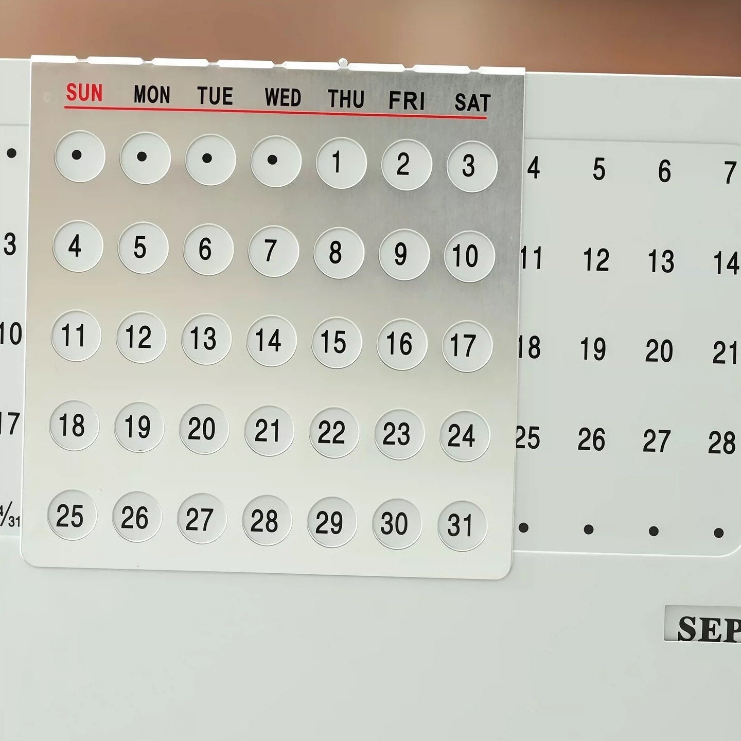 Aluminum Rotating Dial Perpetual Desk Calendar - Image 2