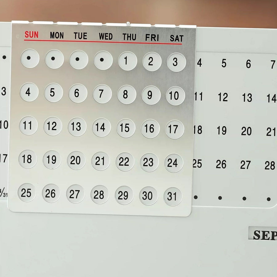 Aluminum Rotating Dial Perpetual Desk Calendar - Image 2