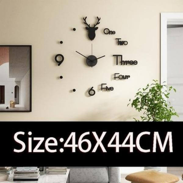3D Large DIY Modern Number Wall Clock - Image 11