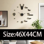 3D Large DIY Modern Number Wall Clock