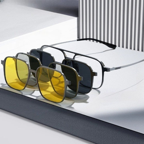 Pure Titanium Magnetic Clip-On Glasses - Image 0