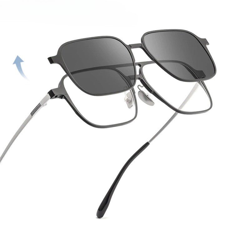 Pure Titanium Magnetic Clip-On Glasses - Image 7
