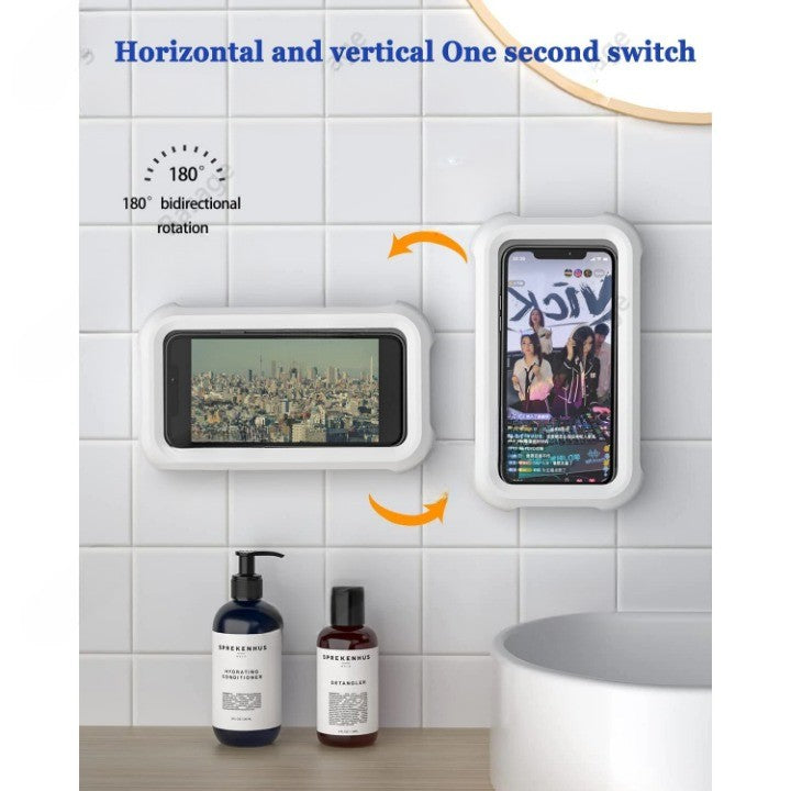 Rotatable Waterproof Shower Buddy Phone Holder - Image 5