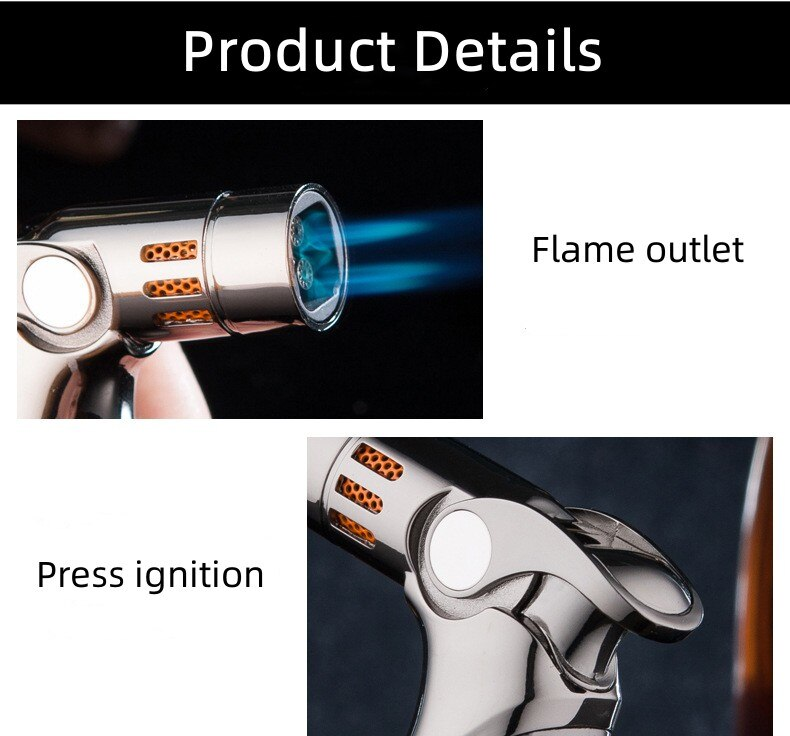 Space Rocket Metal Windproof Turbo Lighter - Image 2
