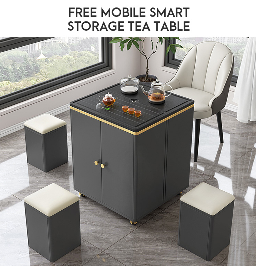 Smart Storage Modern Double-Sided Coffee Table - Image 4